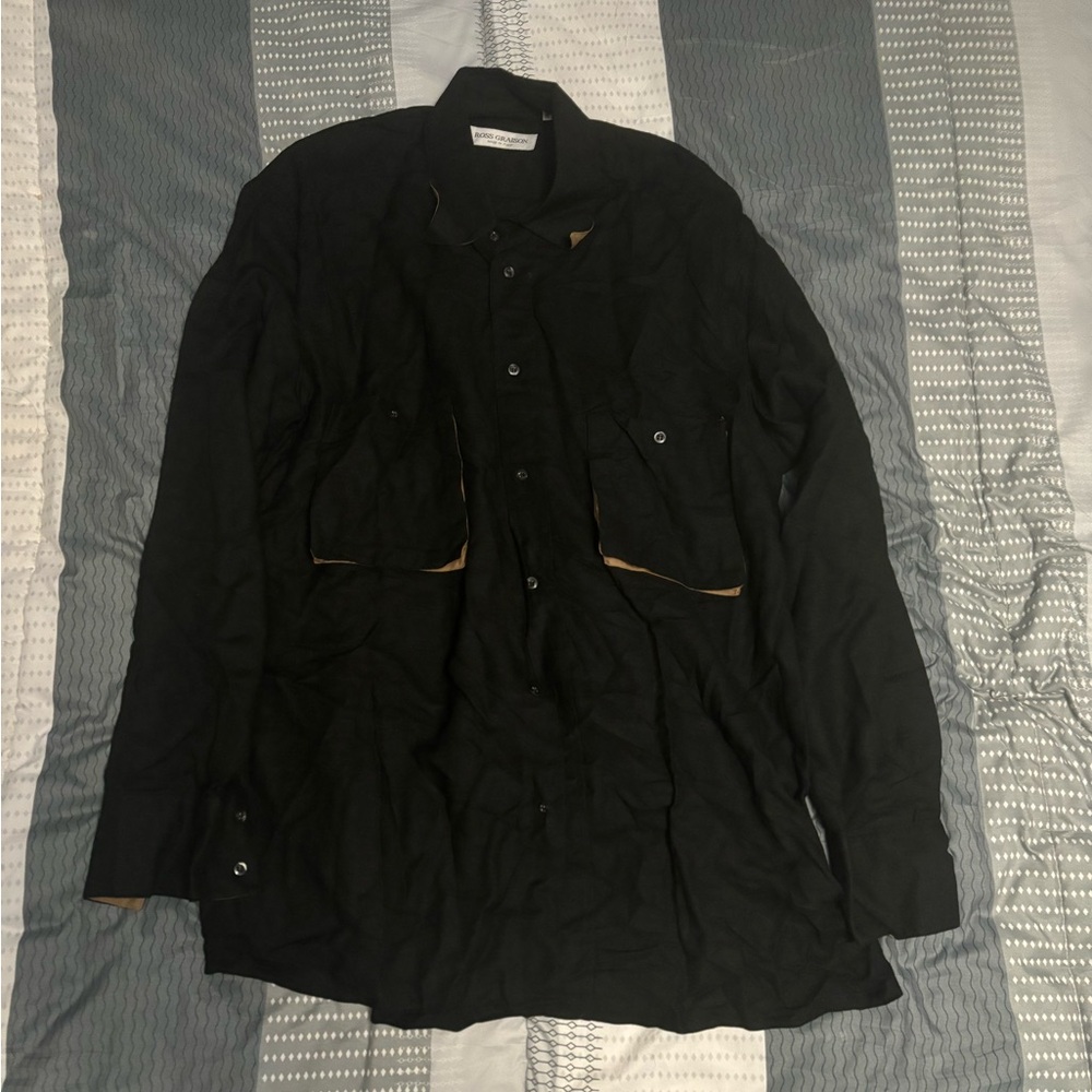 Ross graison black button down shirt